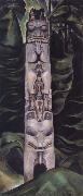 Emily Carr Totem and Forest oil on canvas